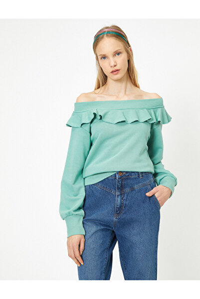 Koton Φούτερ Off Shoulder Ruffle