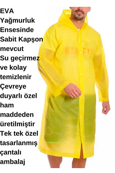 KL HOME معطف واق من المطر فاخر للغاية من إيفا بغطاء للرأس مقاس XL مقاوم للماء...