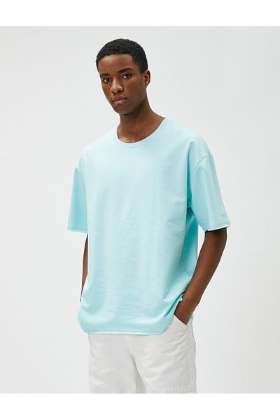 Koton Basic Oversize T-Shirt Πλήρης λαιμόκοψη μισό μανίκι