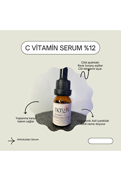 C Vitamin %12 Serum Aydınlatıcı Leke Karşıtı Antioksidan Yaşlanma Karşıtı