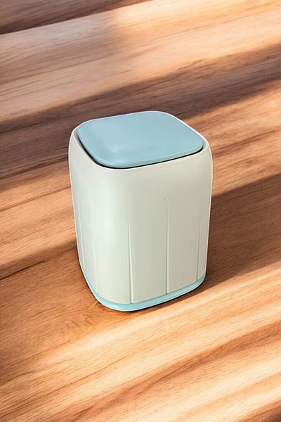 Turkco Touch Mini Trash Can Ecru 1,4lt Volume Organizer Organizer