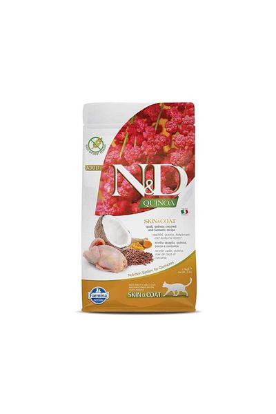 Farmina N&D Quinoa Skin & Coat Quail Dry Cat Food - 1.5 Kg