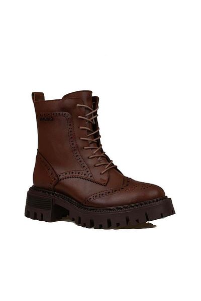 Pierre Cardin Γυναικείες casual μπότες Tan Laser Cut