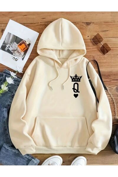 caddekombin Φούτερ με στάμπα Taç Q με 2 κλωστές