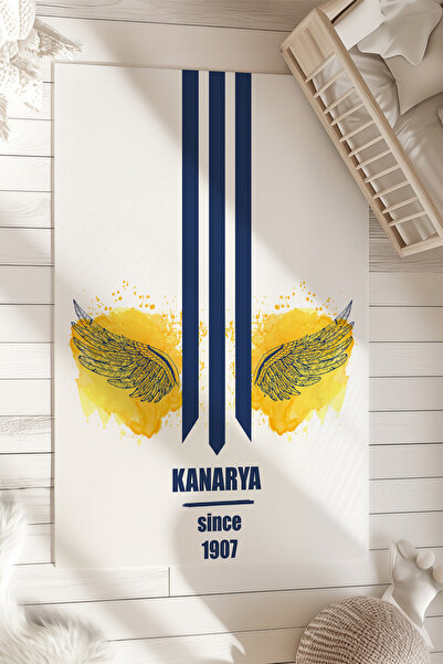 Homiko Sarı Lacivert Kanarya Desenli Çocuk Ve Bebek Odası Halısı Tlh-165