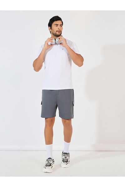 Styli Relaxed Fit Cargo Scuba Shorts
