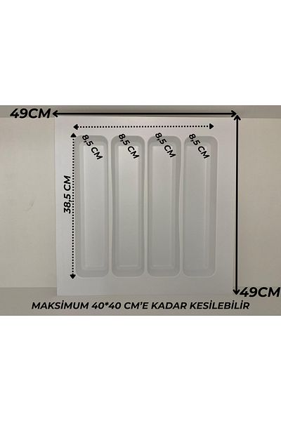 almital mobilya aksesuarları furniture accessories 49x49 Λευκό με κουτάλι στο συρτάρι Δωρεάν κοπή (ΜΠΟΡΕΙ ΝΑ ΚΟΠΕΙ ΕΩΣ ΚΑΙ 40Χ40 ΕΚΑΤΟΜΜΥΡΙΑ)