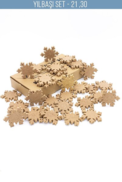 na neşeli ahşap 30 Adet Yılbaşı süsü çocuk okul öncesi etkinlik Yılbaşı ağacı...