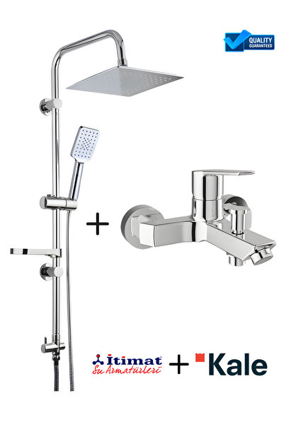 QuarVit İtimat 400D Robot Yağmurlama duş Seti + Kale Mare Banyo Bataryası