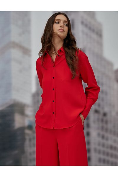 Koton Women's Clothing Shirt 4wak60397uw Red