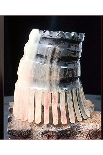 Attariye Sorendy Natural Ox Horn Scalp Massage Comb Handmade Bone Comb Skt-14...