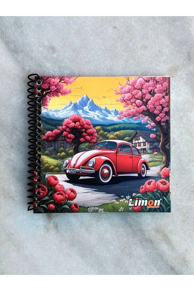 LİMON DEFTER دفتر ملاحظات حلزوني بغطاء من الورق المقوى (17x17)