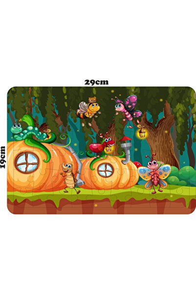 ASE DİZAYN Çocuklar Için Eğitici Ve Öğretici Ahşap Renkli Puzzle(yapboz)  orm...