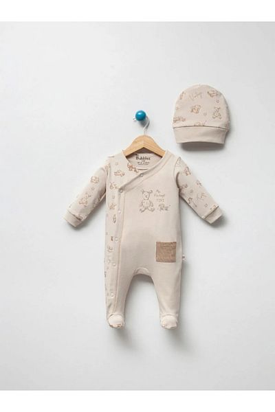 BEREKET BABY 0-3 Months Baby Romper - Cotton, Long Sleeve and Snaps Bereket Baby
