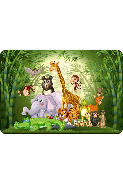 ASE DİZAYN Çocuklar Için Eğitici Ve Öğretici Ahşap Renkli Puzzle(yapboz) 1 ad...