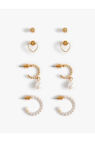 Koton Ball and Hoop Earrings Set of 6
