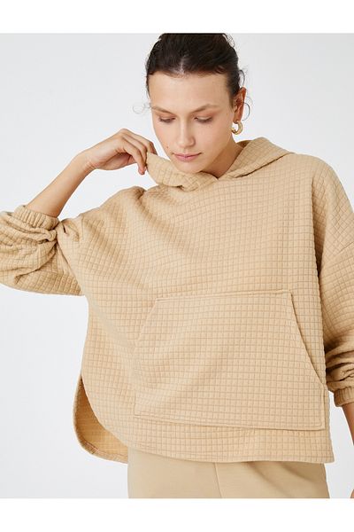 Koton Oversize Hooded Sweatshirt - Kangaroo Pocket