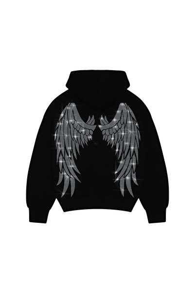 Gofeel Y2K Wings Rhinestone Taşlı Sweatshirt