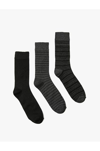 Koton Set șosete cu dungi 3 piese multicolore