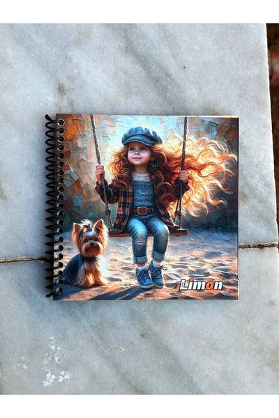 LİMON DEFTER دفتر ملاحظات حلزوني بغطاء من الورق المقوى (17x17)
