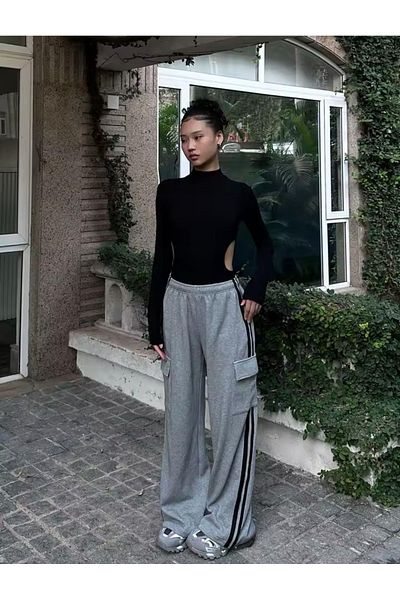 Gofeel Φούτερ Y2K Jogg Grey Cargo Pocket