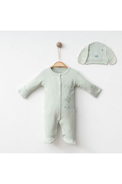 BEREKET BABY 0-3 Months Baby Romper - Cotton, Long Sleeve and Snaps Bereket Baby