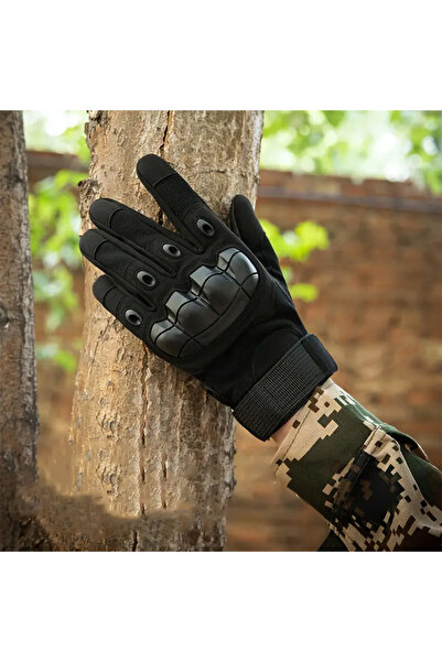 Vs Tactic Long Khaki Gloves - Tactical Outfit with Bones