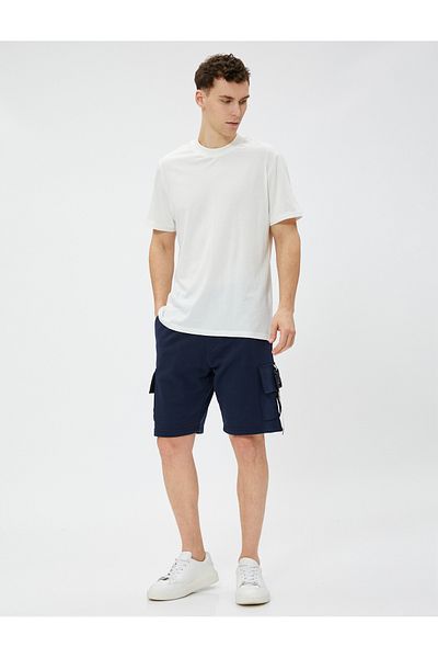 Koton Cargo Shorts Pocket Buttoned Ribbed