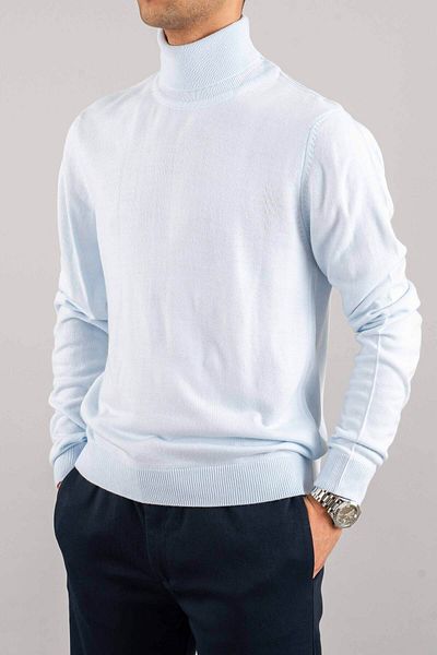 bombe Slim-Fit-Rollkragenpullover für Herren aus Baumwolle mit Rollkragen