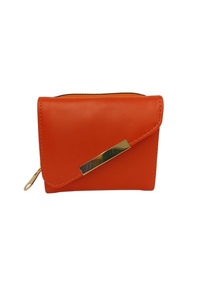 Pierre Lotus Orange Women's Card Holder - Multifunctional with Coin Compartment Plc1100