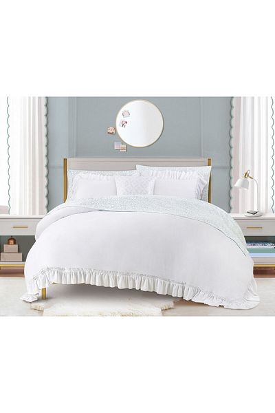 Orange Bed & Bath طقم لحاف JULIETTE SPARKLE مكون من 8 قطع بمقاس فردي 228 × 228 سم