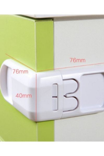 tafce 4 Pieces of Resealable Children's Drawer Cabinet Corner Safety Lock