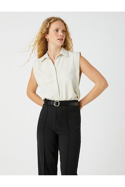 Koton Sleeveless Shirt Buttoned