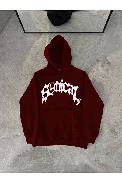 MODA Hanorac negru supradimensionat cu glugă - trei fire (2XL)