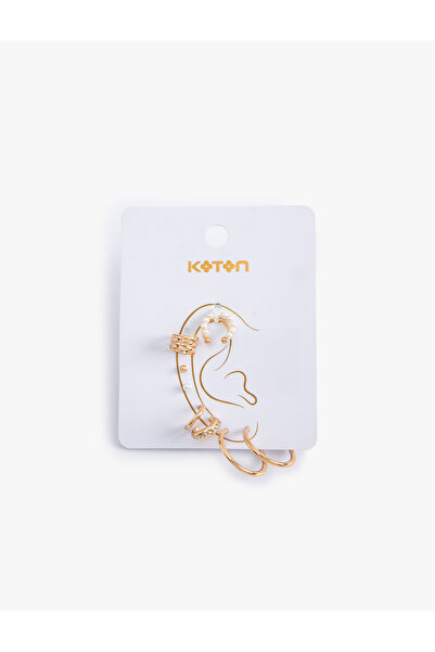 Koton İnci Detaylı Çelik Küpe Seti