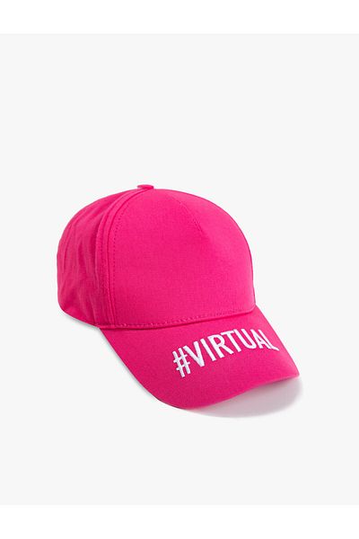 Koton Slogan Embroidered Cap Hat