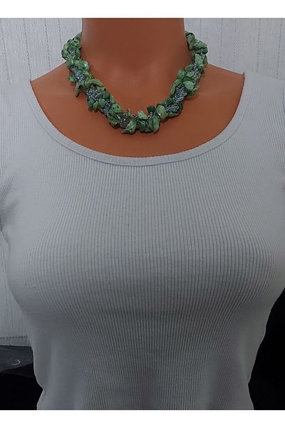 Virgo Mother of Pearl Stone Necklace