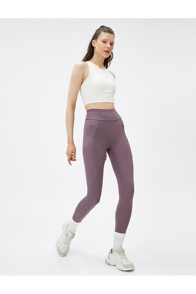 Koton Pocket Detailed Sports Leggings Extra Warm Inner Surface Raised High Waist