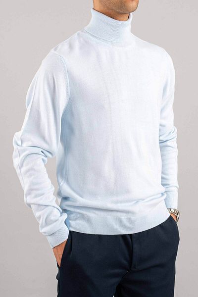 bombe Slim-Fit-Rollkragenpullover für Herren aus Baumwolle mit Rollkragen