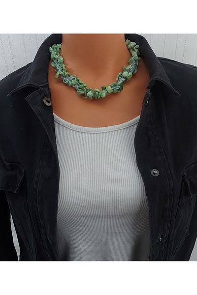 Virgo Mother of Pearl Stone Necklace