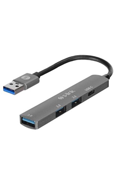 Genel Markalar Sw-u322 2-usb2.0, 1-usb3.0, 1-type-c Type-c Metal Usb Hub