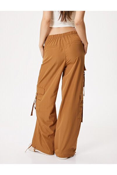 Koton Cargo Kalhoty Široká noha Uvolněný střih Více bočních kapes