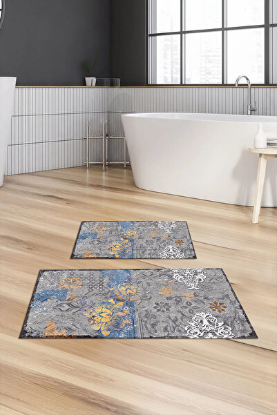 Viyana Home Ψηφιακή εμπριμέ αντιολισθητική βάση που πλένεται, χαλάκι μπάνιου,...