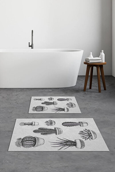 Viyana Home Covoraș de baie imprimat, anti-alunecare, lavabil, cu model de ca...