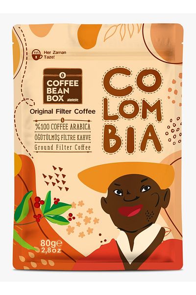 Altıntelve Colombia Filter Coffee 10 X 80 g Economic Package