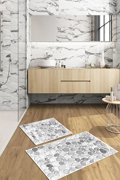 Viyana Home Covoraș de baie lavabil, anti-alunecare, imprimat digital 3D, set...