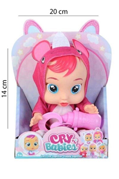 Cango Cry Babies Ağlayan Bebekler Sesli Emzikli Biberonlu Oyuncak Et Bebek