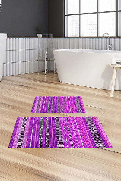 Viyana Home Covoraș de baie lavabil cu bază anti-alunecare imprimată digital,...