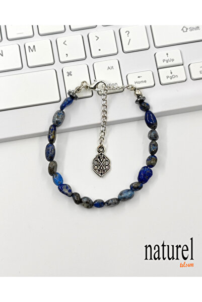Naturel Tılsım Lapis Lazuli Doğal Taş Bileklik | 3. Göz Çakra Bileklik