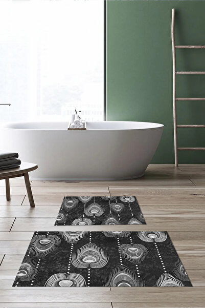 Viyana Home Covoraș de baie lavabil cu bază anti-alunecare imprimată digital,...